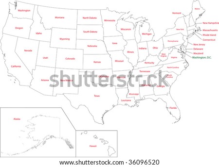 Map Of Us States And Cities. dresses dresses USA Cities