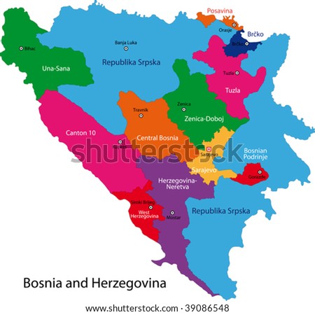 maps of bosnia and herzegovina. of Bosnia and Herzegovina