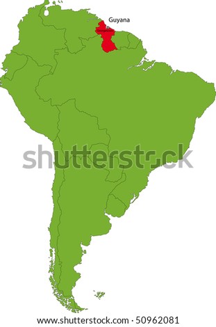 large blank map of south america. of free lank On guyana a