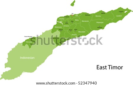 map of rwanda districts. vector : East Timor map