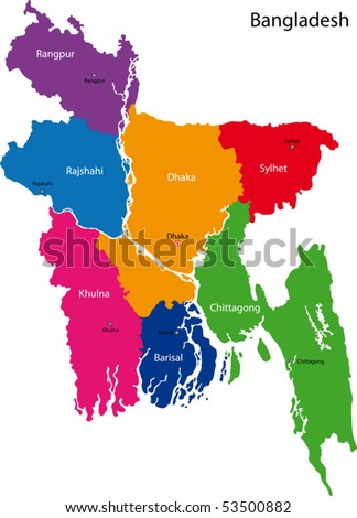 district maps of bangladesh. stock vector : Map of People#39;s