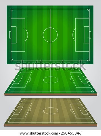 A realistic textured grass football / soccer field. Vector