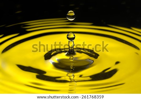 water drop falling over water
