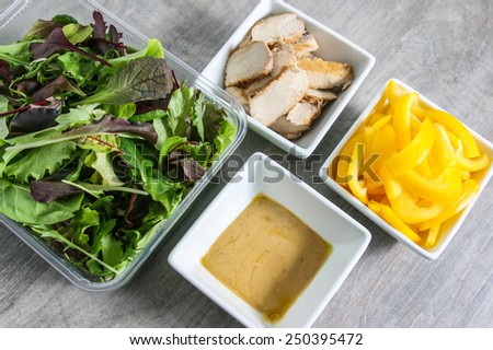 Fresh chicken salad ingredients