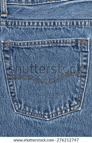 Blue denim jeans  workers pocket