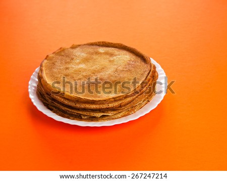Baking. Russian pancakes. Russian cuisine