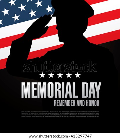 Memorial day. Remember and honor. Vector illustration