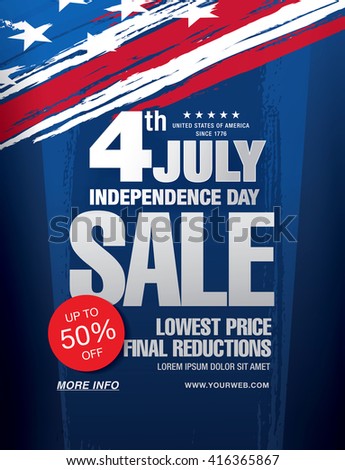 Independence day sale banner template design