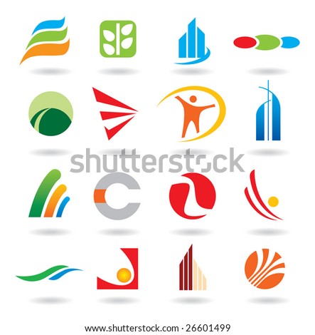 Logo Design Elements on Set Of Abstract Elements For Logo Design Stock Vector 26601499