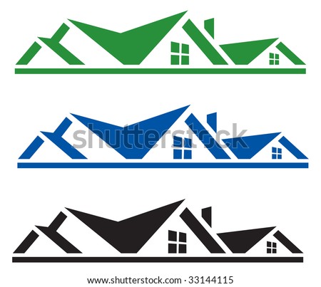 Logo Design House on Rooftop Logo For Design Stock Vector 33144115   Shutterstock