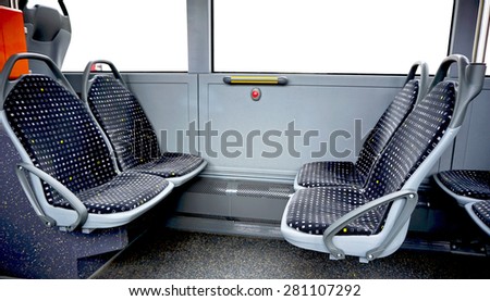 bus seats inside the bus public transportation