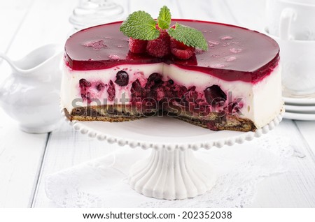 cheese cake with sour cherry