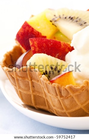 cream and fruit