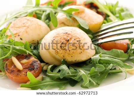 Rocket Salad with Scallops