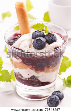 Blackberry dessert with cream cheese