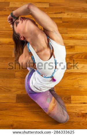 Female Yoga Model Eka Pada Rajakapotasana Mermaid Pose