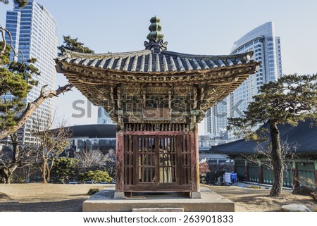 Korea Bell tower primitive art