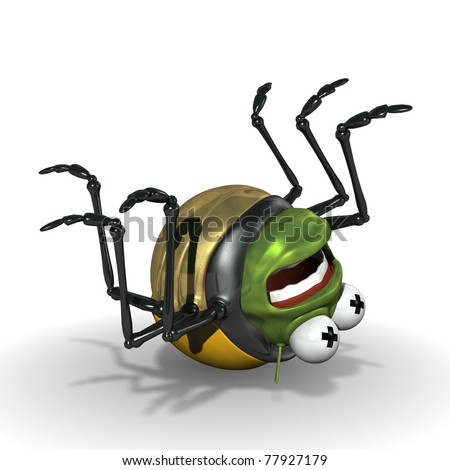 Squashed Cartoon Bug