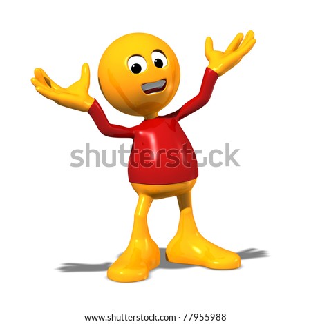 3d Cartoon Character Being Surprised Stock Photo 77955988 : Shutterstock