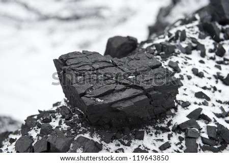 coal, piece of black coal