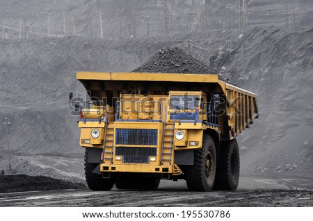 heavy-load car, multiton dump truck, coal transportation, breed, ore, pit, section, mine, new technologies,