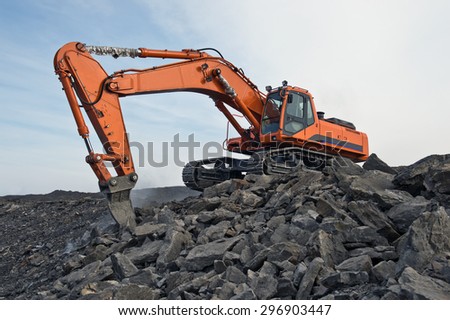 excavator, transport, mine, minerals, digging, shipping, to walk, mine, cut, quarry, coal, rock. rock,