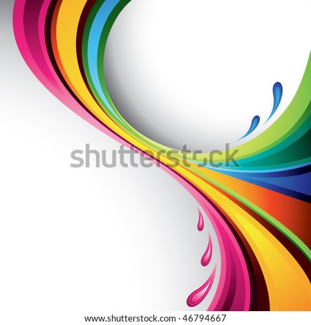 stock vector A splash of various colors vector background