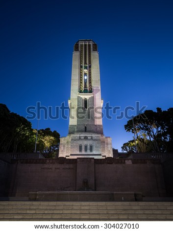 National War Memorial at ANZAC day. Wellington, New Zealand.