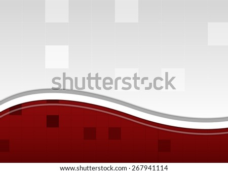Red and white abstract square pixel background