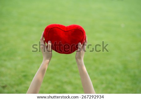 Hand heart love