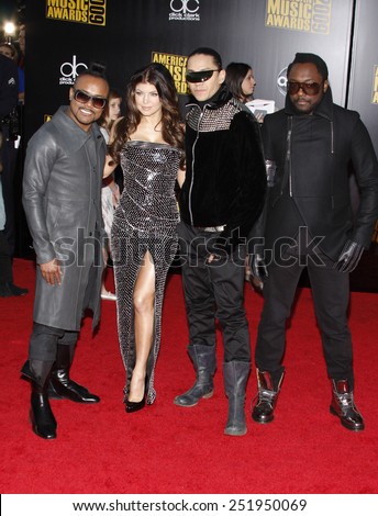 Black Eyed Peas at the 2009 American Music Awards held at the Nokia Theater in Los Angeles, California, United States on November 22, 2009.