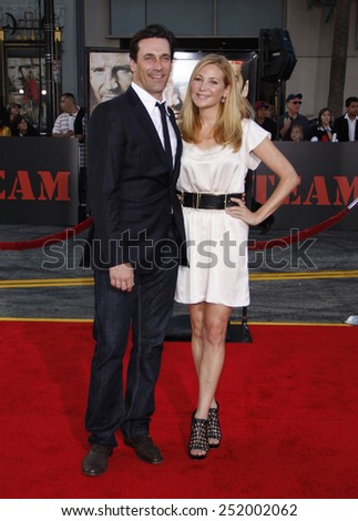 Jon Hamm and Jennifer at the World Premiere of \