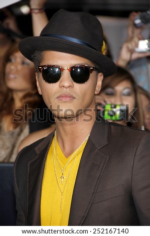 Bruno Mars at the World Premiere of \