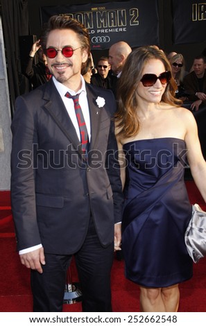 Robert Downey Jr. and Susan Downey at the World Premiere of \