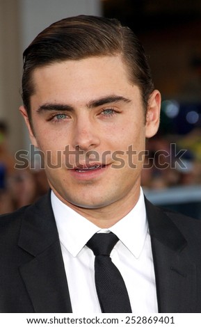 HOLLYWOOD, USA - APRIL 16: Zac Efron at the Los Angeles Premiere of \