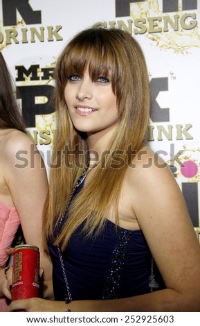 Paris Jackson at the Mr. Pink Ginseng Drink Launch Party held at the Regent Beverly Wilshire Hotel in Los Angeles, United States, 11/10/12.