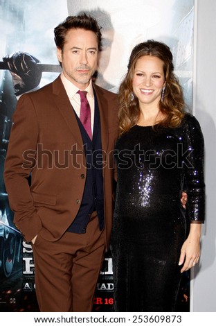 Robert Downey Jr. and Susan Downey at the Los Angeles Premiere of \