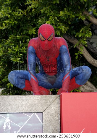 Spider-man at the Los Angeles premiere of \