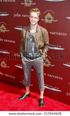 Tom Felton at the John Varvatos 9th Annual Stuart House Benefit Presented By Chrysler And Hasbro held at the John Varvatos Boutique, California, United States on March 11, 2012.