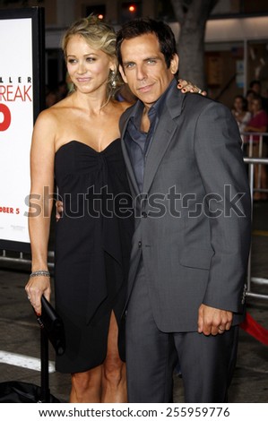 Ben Stiller and Christine Taylor attend the Los Angeles Premiere of \