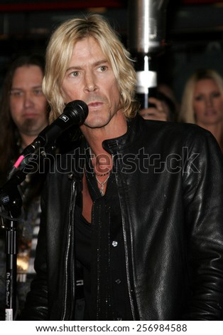 Duff McKagan giving a speech to Slash, who is inducted into Hollywood\'s RockWalk  held at the Hollywood\'s Guitar Center RockWalk in Hollywood, CA on 01/17/07.