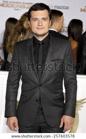 Josh Hutcherson at the Los Angeles premiere of 'The Hunger Games: Mockingjay - Part 1' held at the Nokia Theatre L.A. Live in Los Angeles on November 17, 2014 in Los Angeles, California.