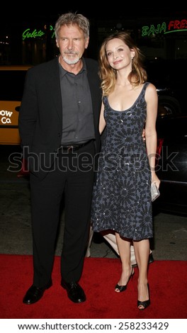 Harrison Ford and Calista Flockhart attend the Warner Bros World Premiere of \