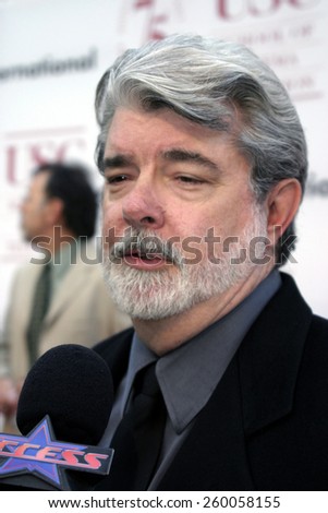 George Lucas at the 75th Diamond Jubilee Celebration for the USC School of Cinema-Television held at the USC\'s Bovard Auditorium in Los Angeles, United States on September 26 2004.
