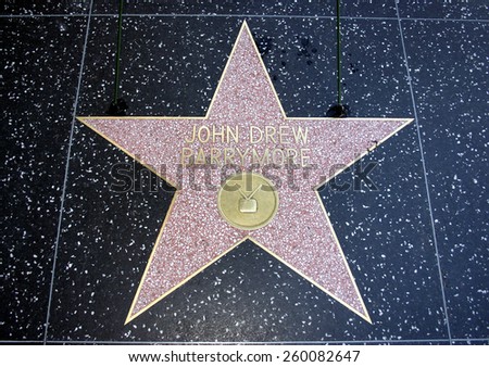 30 November 2004 - Hollywood, California - Flowers at the Hollywood\'s Walk of Fame star of the respected film actor John Drew Barrymore.