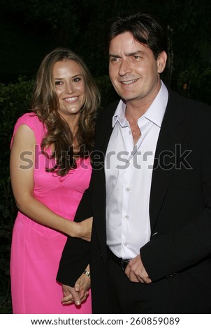 06/10/2006 - Bel Air - Charlie Sheen and Brooke Wolofsky attend the Chrysalis\' 5th Annual Butterfly Ball  held at Italian Villa Carla and Fred Sands in Bel Air, California, United States.