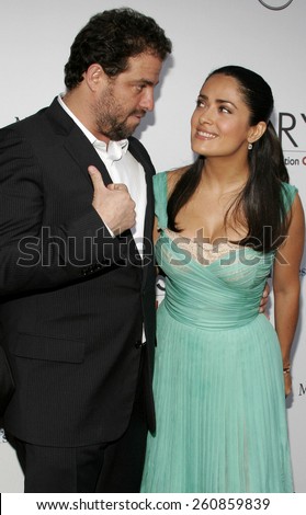 06/10/2006 - Bel Air - Brett Ratner and Salma Hayek attend the Chrysalis' 5th Annual Butterfly Ball  held at Italian Villa Carla and Fred Sands in Bel Air, California, United States.