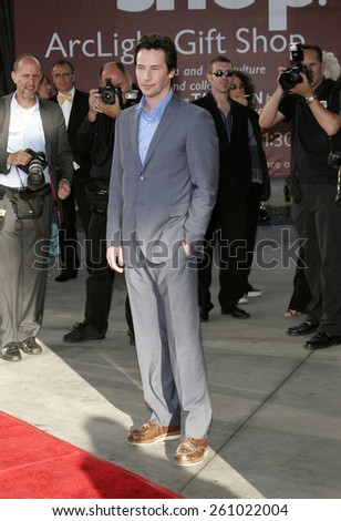 June 13, 2006. Keanu Reeves attends the Los Angeles Premiere of \