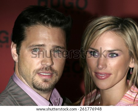 03/15/2005 - Beverly Hills - Jason Priestley and Naomi Lowde at the Hugo Boss Fall Winter 2005 Men\'s and Women\'s Collections Party and Fashion Show - Arrivals at The Beverly Hills Hotel.