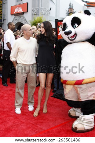 Jeffrey Katzenberg and Angelina Jolie at the Los Angeles Premiere of \